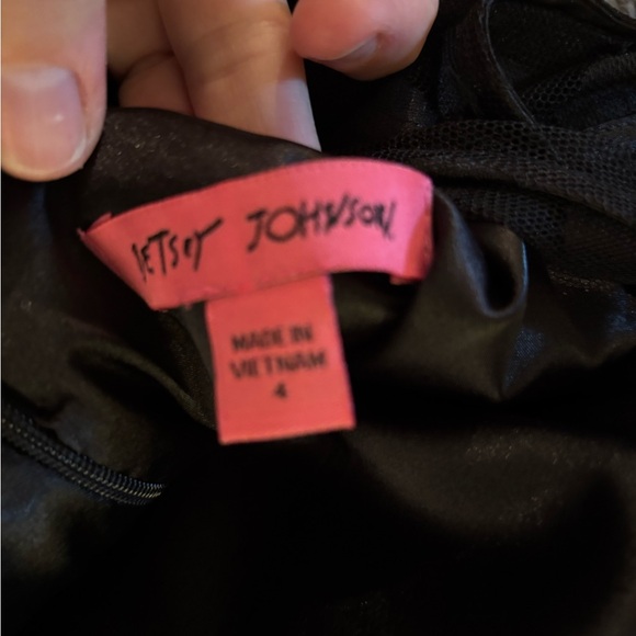Betsey Johnson Black Dress with Pink Label - Picture 3 of 3